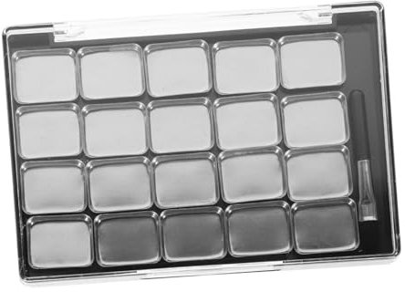 FRCOLOR Lidschattenpalette Für Frauen Leeres Make up Tablett Mit 20 Fächern Tragbar Für Selbstgemacht Kosmetik Inklusive Lidschatten Pfannen Schwarz