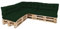 TexDeko® Garden Palettenkissen 120x80x18cm wasserabweisend UV - beständig In- & Outdoor Premium Sitzkissen gesteppt Palettenauflage für Europaletten (7-TLG Set, Dunkelgrün)