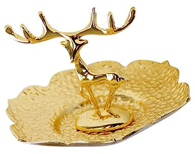 ANDRESLAD Boîte De Rangement Forme De Cerf Boîte De Rangement Pour Bijoux Décoration De Bureau Avec Plateau