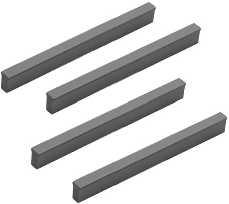 BOOLSFMAM 4 Piezas Tiradores Cocina Gris, Tiradores Armarios Dormitorio, Tiradores Cajones Cocina, Tiradores de Puertas, Tiradores para Armarios Aparador Muebles