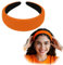 Esshogo 1 Stück Orange Haarreif, Mode Haarschmuck für Damen Mädchen, Kopfschmuck orange, Breite haarreifen damen, Haarreifen breit, Breiter haarreif, Stirnbänder haarreif