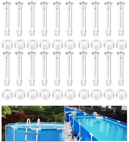 IHLOOTD Goupilles de Joint Piscine 20 Pièces Cadre de Piscines Connexion Accessoires pour Intex Piscine 6cm Remplacement Joints Rechange