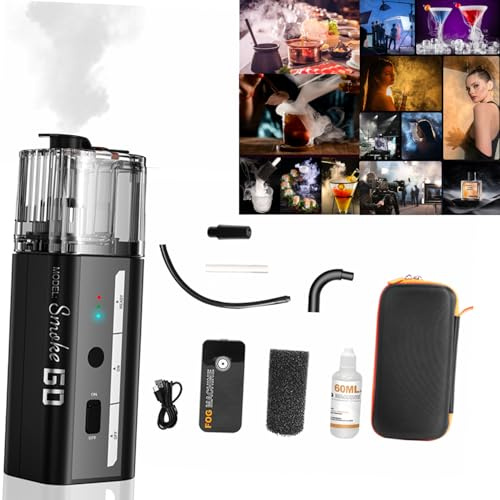 LENSGO Smoke Go Nebelmaschine – Tragbare Mini-Rauchmaschine mit 3 Nebelmodi, 25 Min Dauernebel, inkl. Fernbedienung & Zubehör für Foto, Video & Bühneneffekte