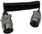Sepzlly 7 Pin Trailer Extension Lead, 3M/9.84FT Male Extension Adapter Cable Connection 12V Metal Alloy Trailer Plugs Trailer Connector for Towing Caravan Vehicle RV Truck