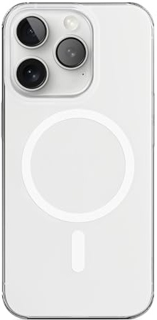 VONMÄHLEN Transparent Case Pro – Ultra-dünne Hülle, gehärtetes Glas, UV-Schutz, kompatibel mit iPhone 16 Pro und MagSafe, unsichtbares Design