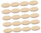 KONTONTY 20 Pièces matériaux de peinture en bambou nom rond naturel cercle vide décoration de la maison peinture blancs contreplaqué métier inachevé Cercle Cutout Craft rond blanc Brun