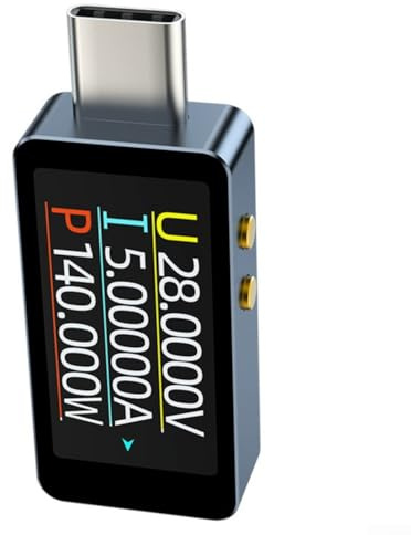 USB-C Spannungsstrommesser, tragbarer Typ-C 4V-28V Stromspannungsmesser zum Testen und 85AC-Batterien