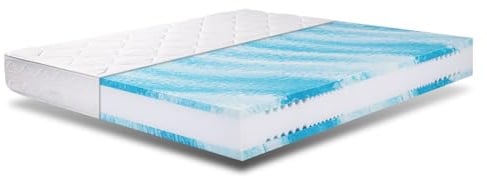 EGOHOME Matratze 140x200-23 cm H3 7-Zonen Kaltschaummatratze mit Viscoschaum,Ergonomisch,Weich & Druckentlastend,Atmungsaktiv,Bezug Waschbar, Öko-Tex Zertifiziert