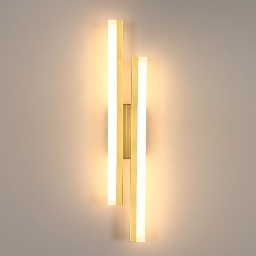DELIPOP LED Wandleuchte Schwarz, 18W Wandlampe Modern Lange, 3000 K Warmweiß Wandbeleuchtung für Wohnzimmer, Schlafzimmer, Hotel, Flur, Essbereich