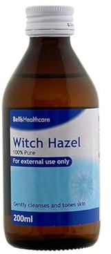 Bells Healthcare Witch Hazel 100% Pure – Natural Skin Toner & Cleanser for Face and Skin – External Use – 200ml