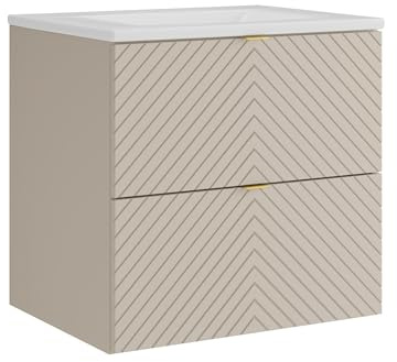 Vente-unique - Einzelwaschtisch Dorioni -L 60cm x B 46cm x H 61.6cm- MDF - beige