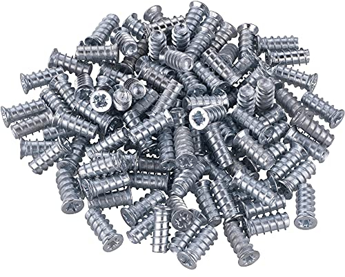 Gedotec Tornillo especial para muebles VARIANTA con rosca completa 6 x 16 mm | Agujero Ø 5 mm | Tornillos Euro guías deslizantes de cajones y Orgaline | tornillo de conexión de madera - 100 piezas