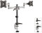 Maclean MC-714 Staffa per Monitor a 2 Slot per scrivania Braccio per Monitor a 360 ° Staffa per Doppio Monitor Monitor a Doppia Staffa LED LCD VESA 75x75 100x100