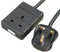 Ex-Pro 1 Gang Way 0.5m Metre 13A Mains Power Garden/Outdoors Extension Socket Lead Cable Black