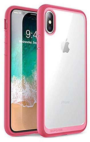 SUPCASE [Unicorn Beetle Style Case Designed for iPhone XS, iPhone X, Premium Hybrid Protective Clear Case for for iPhone X 2017 & iPhone XS 5.8 inch 2018 Release (Pink)