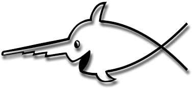 Christlicher Sägefisch Christen Fisch Marine U-Boot Aufkleber 10x4cm #A4596