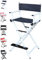 Polironeshop DEVA – Profi Make-up Stuhl, Aluminium Schminkstuhl und Regiestuhl, Klappbar und Höhenverstellbar, Ideal für Kosmetikstudios und Friseursalons (Weiß)