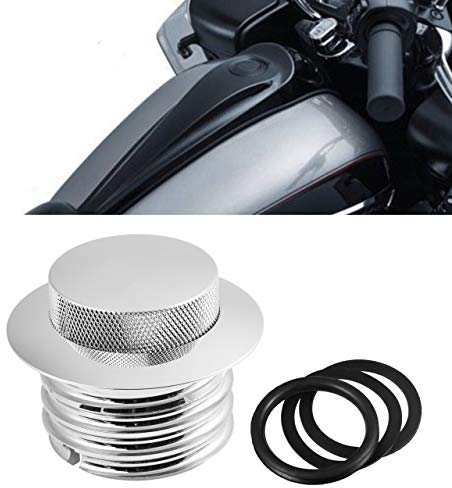 TUINCYN Pop-Up-Tankdeckel, verchromt/silberfarben, belüftet, bündige Montage, Tankdeckel