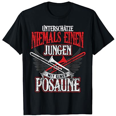 Geschenk Posaunenspieler Orchester Blasmusik Kinder Posaune T-Shirt