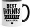 SpecialMe® Best Friends Forever BFF Beste Freundin personalisierte Kaffee-Tasse mit Namen persönliches Geschenk Inner-Schwarz unisize