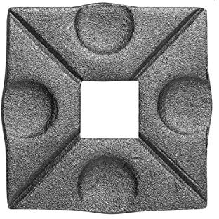 STAL Zaundekoration Zierelement Metallblätter Rosette Zierteil Eisen für ZaunTor (90x90/26x26mm -44.006)