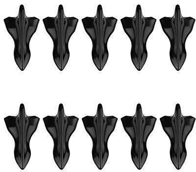 10 Stück Auto Dachspoiler,MoreChioce Universal Auto Schwanz Dekoration Diffusor Heckspoiler Mini Spoiler Flügel Tail Dekoration Heck Spoiler Lippe,Schwarz