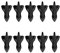 10 Stück Auto Dachspoiler,MoreChioce Universal Auto Schwanz Dekoration Diffusor Heckspoiler Mini Spoiler Flügel Tail Dekoration Heck Spoiler Lippe,Schwarz