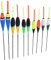 DAUERHAFT 10Pcs Colorful Fishing Carp Floats Bobbers Hooks, Freshwater Floating Tackle Accessories,Portable Fishing Supplies Tackle Accessory
