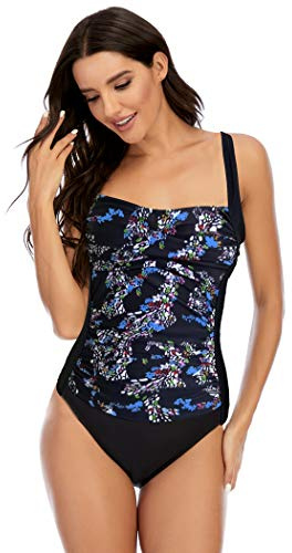 Aidotop Womens One Piece Swimsuit Tummy Control with Ruched Monokinis Tribal Swimsuits