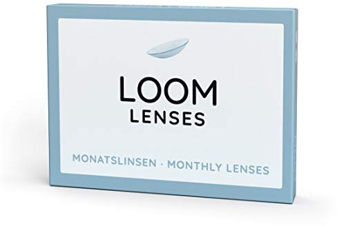 LOOM Lenses Monatslinsen weich, 6 Stück | BC 8.6 | DIA 14.2 | Kontaktlinsen mit Stärke: -1.75 Dioptrien