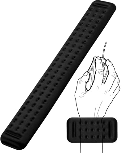 ELZO Handballenauflage Tastatur und Maus, Ergonomische Wrist Rest, Memory-Schaum Handauflage Handgelenkauflage Handgelenkstütze Pad Set für Büro und Spiele - Schwarz