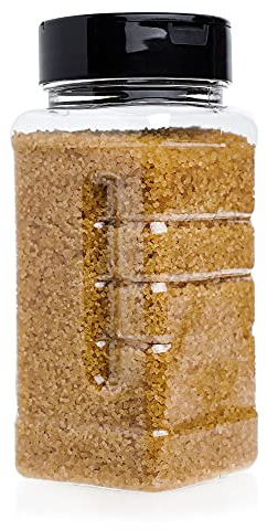 Lot de 3 bocaux en plastique transparent pour épices et aliments avec couvercle shaker 500 ml – Récipients vides pour désodorisant pour tapis – Parfait pour stocker des épices, des herbes et des