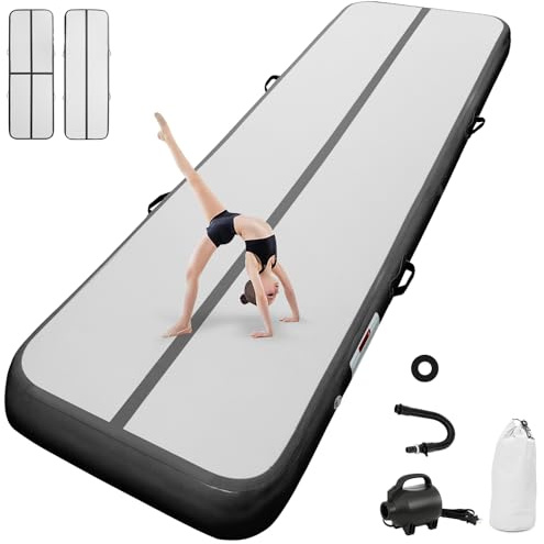 airtrack matte mit elektrischer Luftpumpe 10CM/20CM hoch 2M/3/4M/5M/6M Tumbling Matten Aufblasbare turnmatte Matte gymnastikmatte Yogamatte Camping Trainingsmatte
