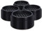 RCHYFEED 4 Pack Adjustable Furniture Risers 1 inch Round, Bed Risers Heavy Duty Anti Slip Rubber, Stackable Washing Machine Riser Creates an Additional 1, 2 or 3 Sofa, Table, Desk, Chair Raisers