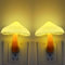 AUSAYE 2 Pack Sensor LED Night Light Plug in NightLight Energy Saving Wall Lamp Mushroom Night Lights for Bedroom, Bathroom,Toilet,Hallway,Kitchen,Kids,Adults Warm White