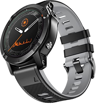 NotoCity 22 mm Ersatzarmband Kompatibel mit Garmin Fenix 6/6 pro/7, für Garmin Fenix 5/5 Plus, 22mm quick-fit Silikon Armband