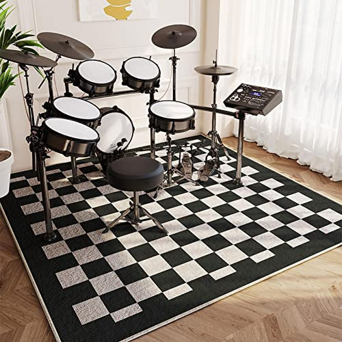 EYZO Drum Teppich Schlagzeug Teppich Schlagzeugteppich Schallschutz Teppich Schallschutzmatte Drum Rug Drum Matte Drumteppich - 2022 Deluxe-Trommelteppich - 200 x 160 cm