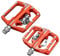 MACIMO Mtb Pedals For Bicycle Clip Automatic Pedals Platform Mountain Bike Mixed Footrest Double Function Power Meter Pedalen (Color : Red)