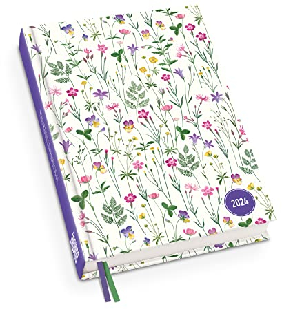 Lovely Flowers Taschenkalender 2024 - Blumen-Design - Terminplaner mit Wochenkalendarium - Format 11,3 x 16,3 cm
