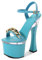 17,5 cm Sexy High Heels Fetisch Schuhe High Heels Nachtclub Pole Dance Hochzeit Prom Sandalen,Blau,42 EU