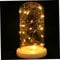 jojofuny Feuerbaum-silbernes Blumen-Nachtlicht Schnapsglas mit Deckel led rot Schreibtischlampen Vase Tischlampe mit Glaskuppel Nachtlampe aus Glas Fee schmücken Nachttischlampe Holz