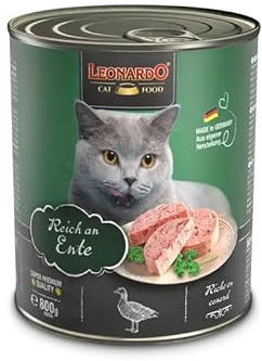 Leonardo Quality Selection für Katzen, Packung mit 6 Dosen (Reich an Ente 800 g)