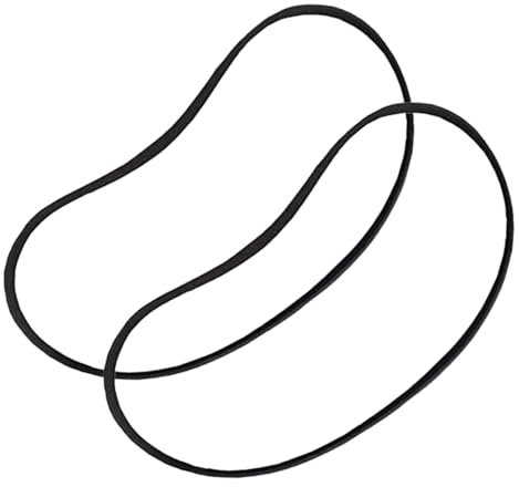 XUKZIMA 2 Pcs cinture in gomma per giradischi Elastiche e resistenti Larghezza 5mm lunghezza 20cm Cinghie di ricambio per fonografi e piatti Sostituzione facile e duratura