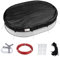 iBirdie Winter Pool Cover fit 14' x 18', 15' x 19' Above Ground Oval Pools, Fade-Resistant Tear-Resistant Waterproof and Weatherproof for Outdoor Protection, Black, Fabric 500D
