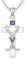 ROMANTICWORK Kreuz Hockey Kette 925 Sterling Silber Hockey Anhänger Halskette I CAN DO All Things Eishockey Schmuck Geschenk für Herren Damen Hockeyspieler Athleten Sportliebhaber Sportfans