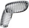 Kacepar Rejilla frontal de riñón, par de rejillas delanteras para parachoques de riñón, parrilla de parachoques delantero compatible con BMW E46 de 2 puertas 2003-2006, cromada