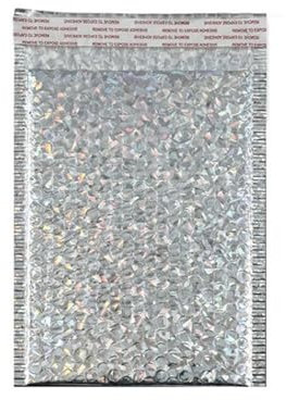 Luftpolstertaschen für kleine Unternehmen, Versand, Verpackung, Luftpolstertaschen, zum Verpacken von Produkten, Versandtaschen für Umzug, Versand und Aufbewahrung, Silber, 01,15 x 20 cm, 100 Stück