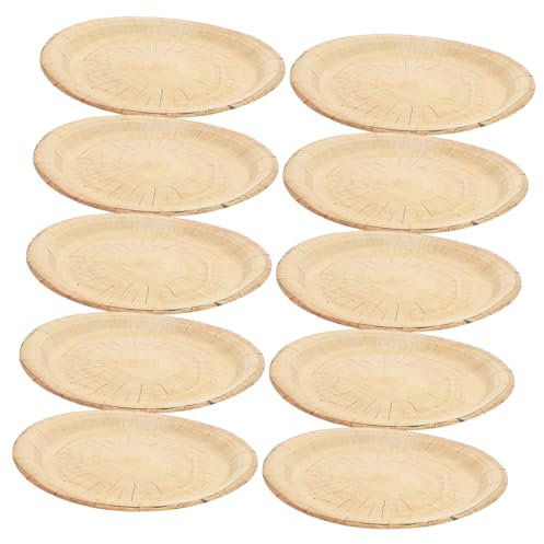 Veemoon 16pièces Assiettes Carton Jetables Motif Bois Rustique Résistantes Et Pratiques Pour Fêtes à Thème Mariages Pique- Et Anniversaires Décoration Vintage Campagne Format