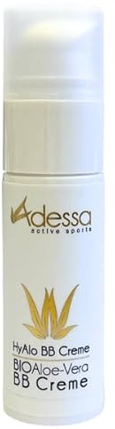 Adessa HyAlo BB Creme, Feuchtigkeitsspendend und Nährend, Getönte Tagescreme mit Aloe Vera und Mandelöl, 30 ml, für Sensible und Trockene Haut