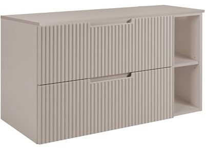 3E 3xE living.com Badezimmerschrank, Kaschmir, 80 (60 + 20) x 58,6 x 46 cm